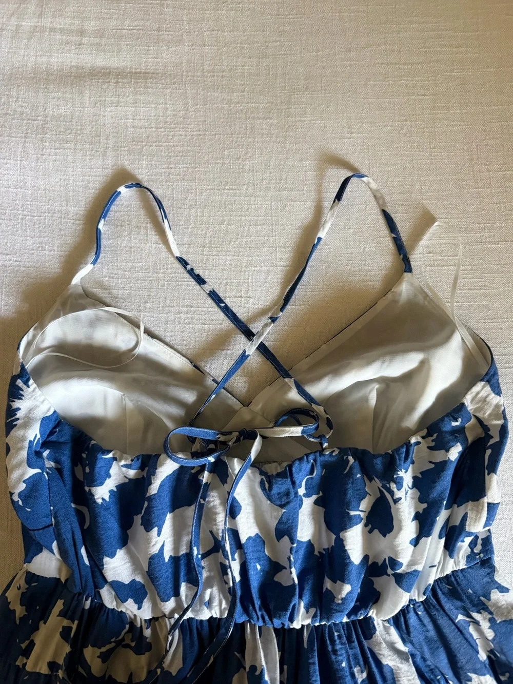 Abercrombie & Fitch Blue and White Floral Maxi Dress